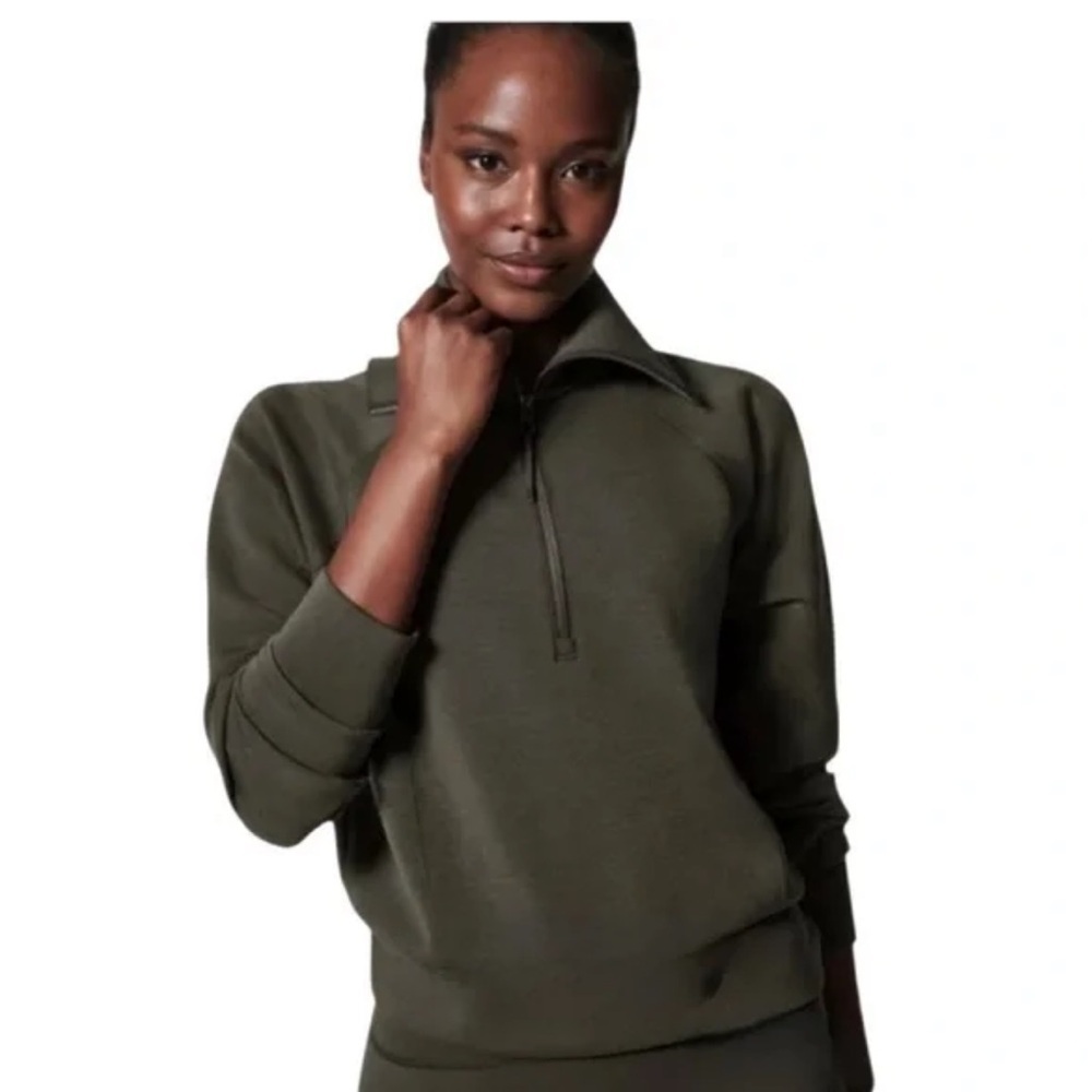 SPANX Air Essentials Half Zip - Dark Palm - 3X - NWT